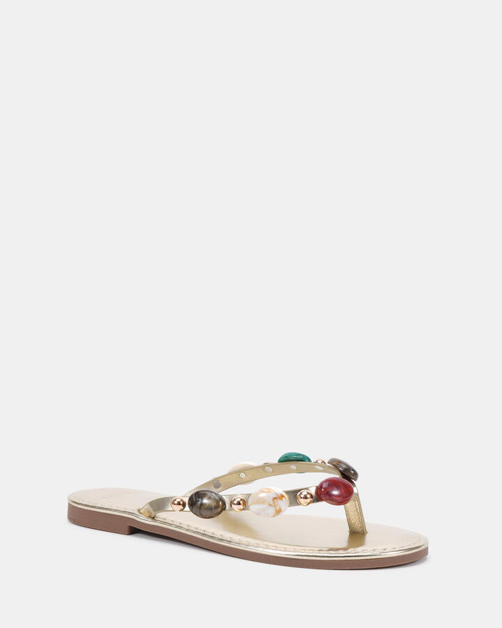 Image of Sandals. Productname: Seem: Gold - Women's Thongs in Metallic colour by brand - Novo