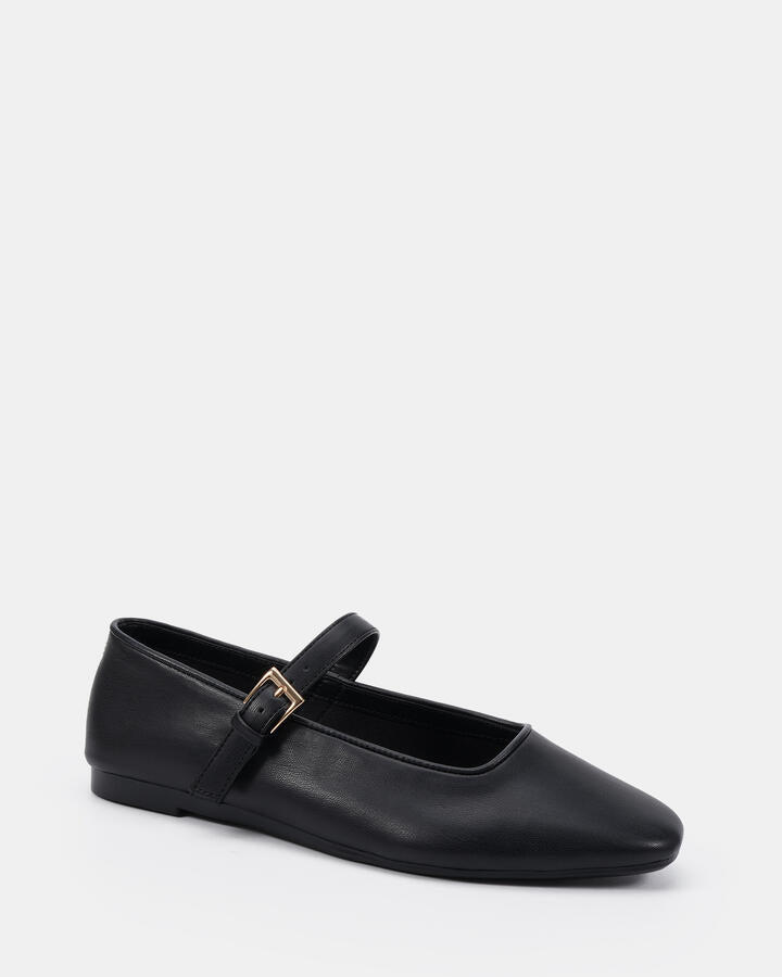 Image of Flats. Productname: Calmly: Black - Women's Casual Flat Closed in Black colour by brand - Novo