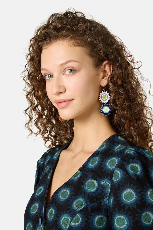 Image of Earrings. Productname: Royal Spot Earrings in Multi colour by brand - Gorman