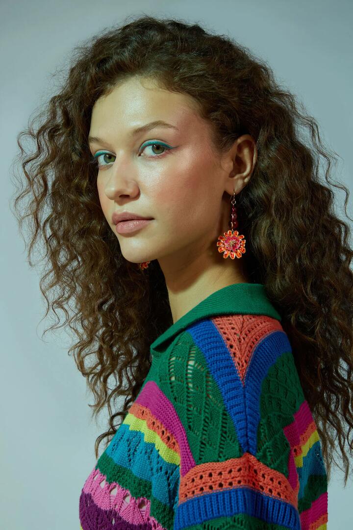 Image of Earrings. Productname: Floral Symphony Earrings in Multi colour by brand - Gorman
