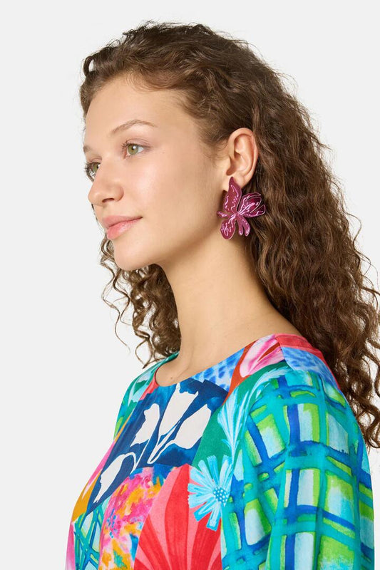 Image of Earrings. Productname: Montage Earrings in Pink colour by brand - Gorman