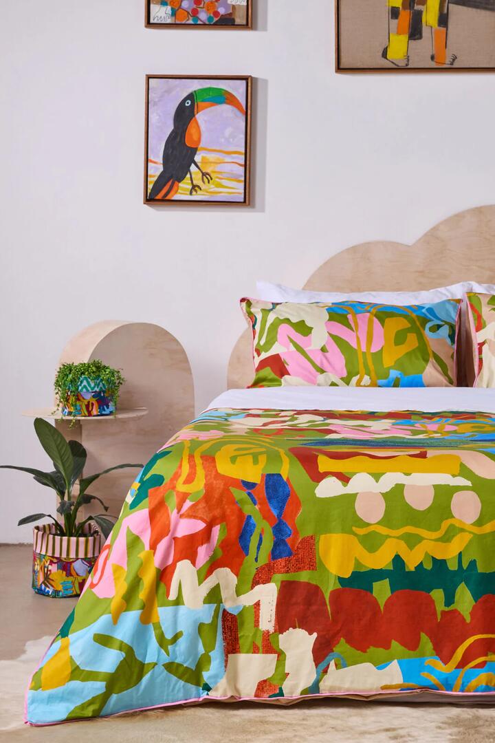 Image of Others. Productname: Khaki Tango Bed Linen KB in Print colour by brand - Gorman