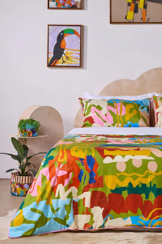 Image of Others. Productname: Khaki Tango Bed Linen KB in Print colour by brand - Gorman