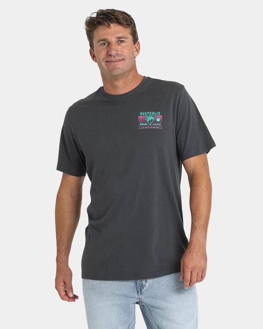 Image of T-Shirts. Product name - Volcom Mens Retrostonez T-Shirt Asphalt Black in Asphalt Black colour by brand - Volcom