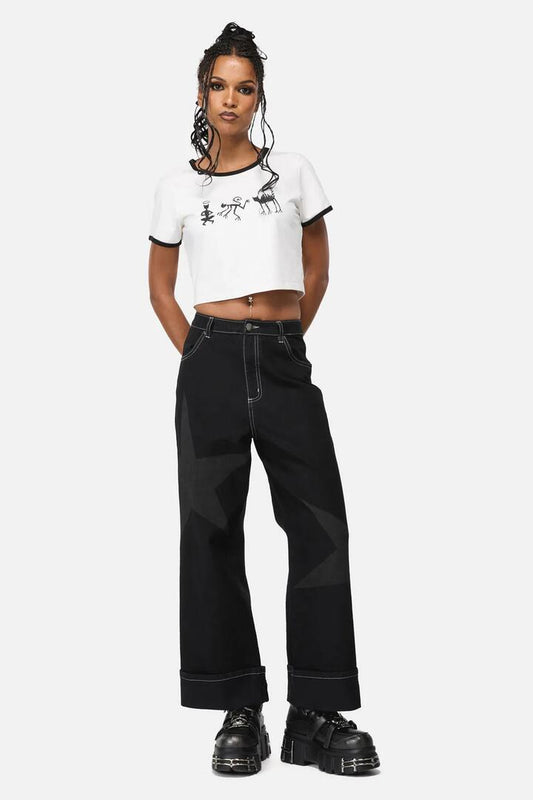 Image of Jeans. Productname: Beelzebub Goth Jean in Black colour by brand - Dangerfield