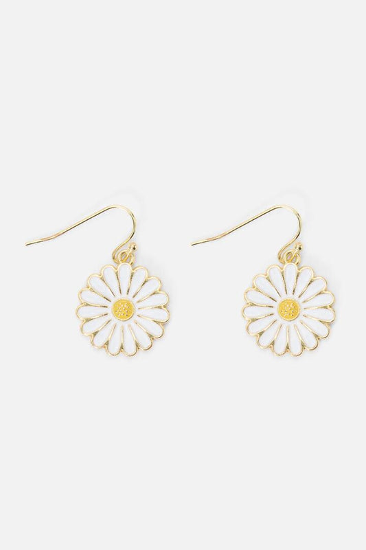 Image of Earrings. Productname: Daisy Drop Earrings in White colour by brand - Princess Highway