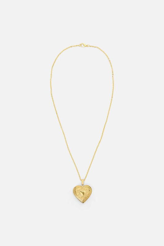 Image of Necklaces. Productname: Gold Heart Locket Necklace in Gold colour by brand - Princess Highway