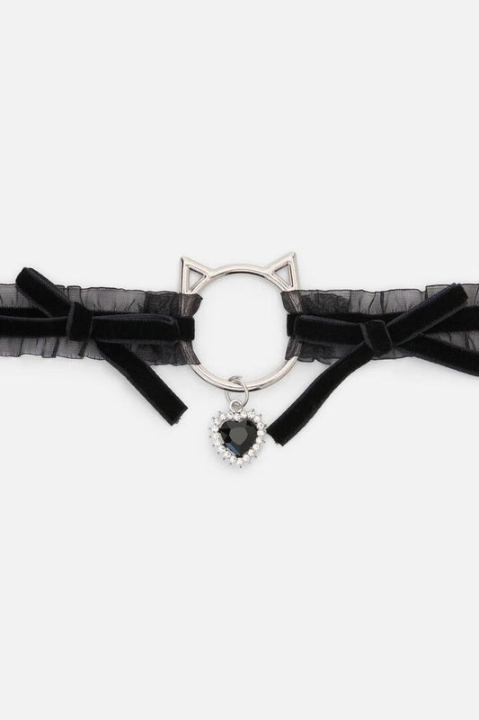 Image of Jewelry. Productname: Pretty Cat Choker in Black colour by brand - Dangerfield