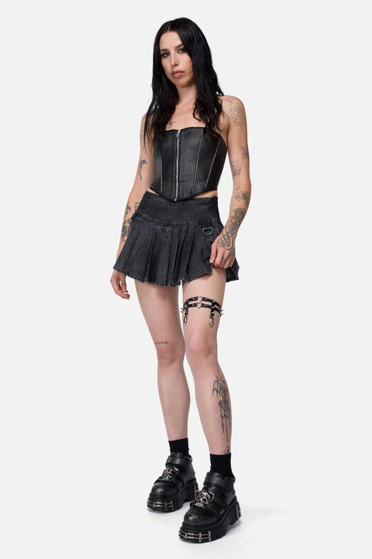 Image of Lingerie. Productname: Stud Heart Ring Garter in Black colour by brand - Black Friday