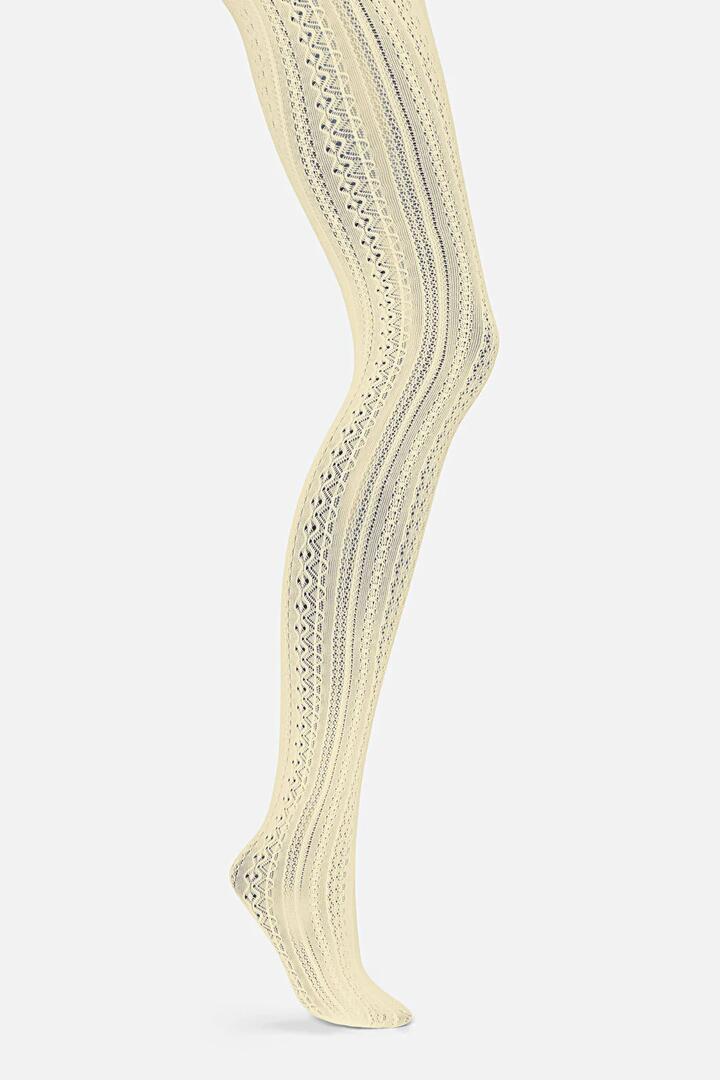Image of Lingerie. Productname: Cream Lacey Tights in Cream colour by brand - Princess Highway