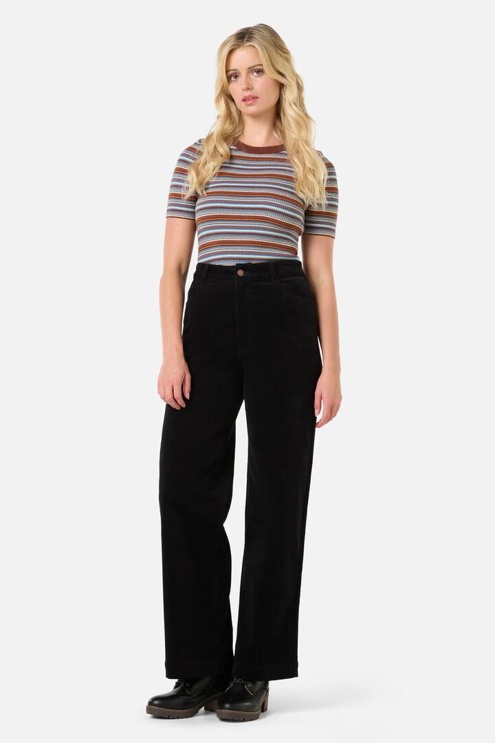 Image of Jeans. Product name - Charlie Girl Cord Jean in Black colour by brand - Princess Highway
