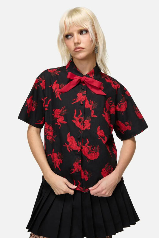 Image of Blouses. Productname: Jackalope Goth Blouse in Black colour by brand - Dangerfield