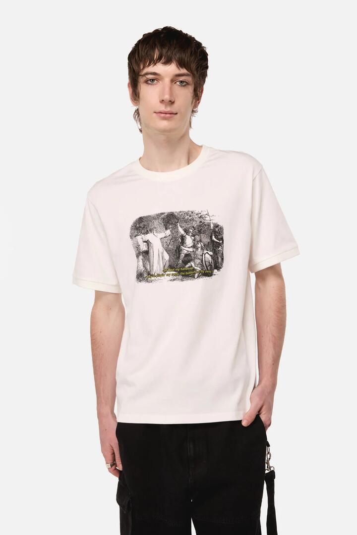 Image of T-Shirts. Productname: Medieval Graphic Tee in White colour by brand - Black Friday