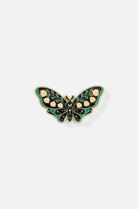 Image of Jewelry. Productname: Floral Moth Pin in Black colour by brand - Black Friday