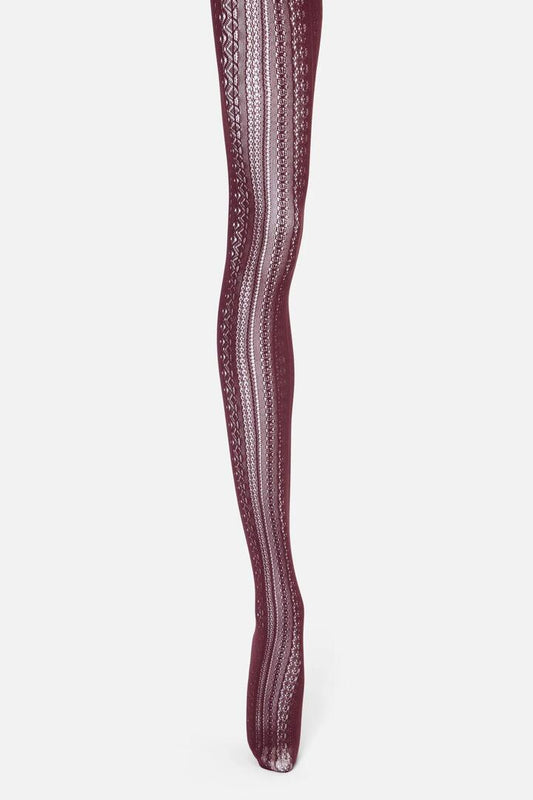 Image of Lingerie. Productname: Plum Lacey Tights in Plum colour by brand - Princess Highway