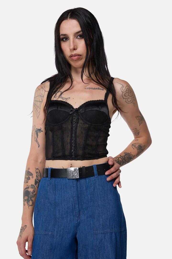 Image of Belts. Productname: Jackalope Goth Buckle Belt in Black colour by brand - Dangerfield