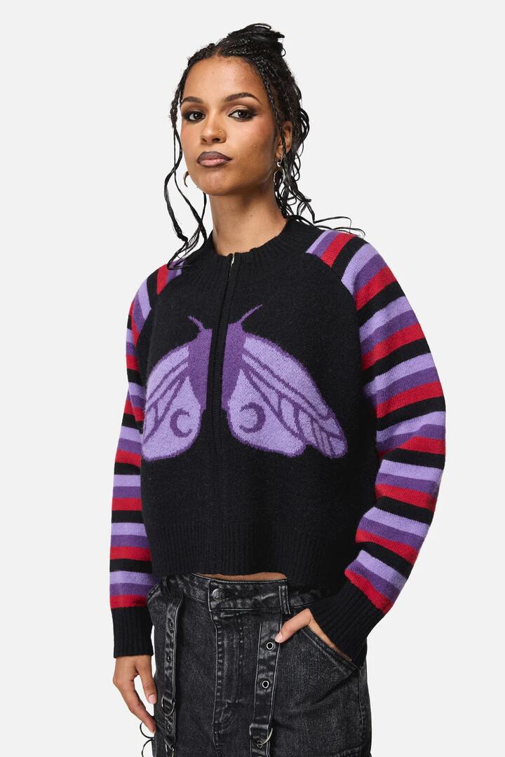 Image of Blouses. Productname: Into The Light Zip Cardigan in Multi colour by brand - Black Friday