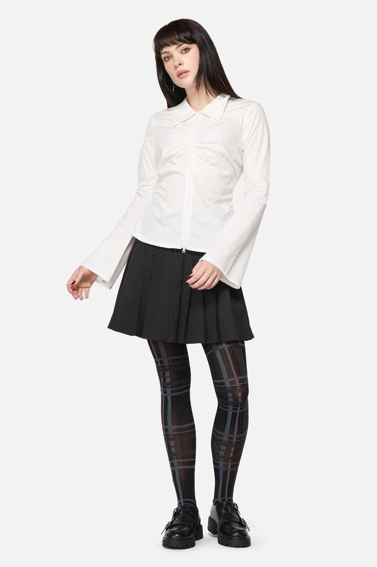 Image of Lingerie. Productname: Black Tartan Tights in Black colour by brand - Dangerfield