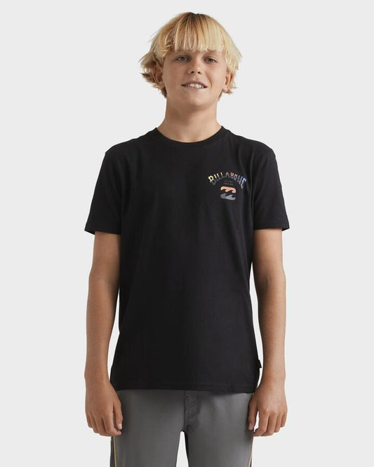 Image of T-Shirts. Product name - Billabong Boys 8-16 Arch Fade T-Shirt Black in Black colour by brand - Billabong