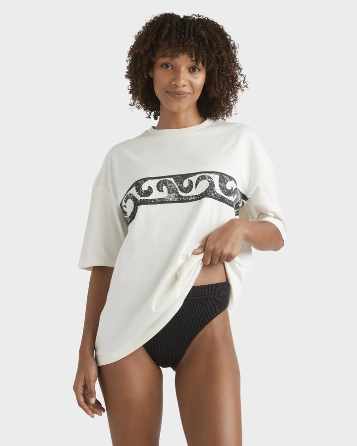 Image of T-Shirts. Product name - Billabong Womens Wave Fade T-Shirt Salt Crystal - in Salt Crystal colour by brand - Billabong