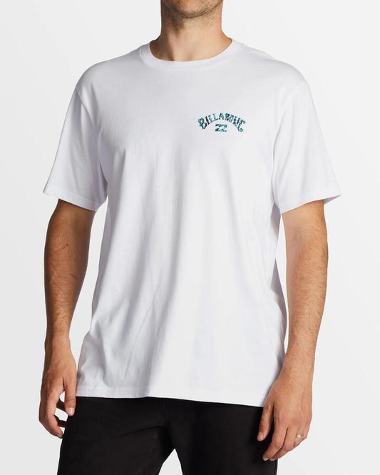 Image of T-Shirts. Product name - Billabong Mens Arch Fill T-Shirt White in White colour by brand - Billabong