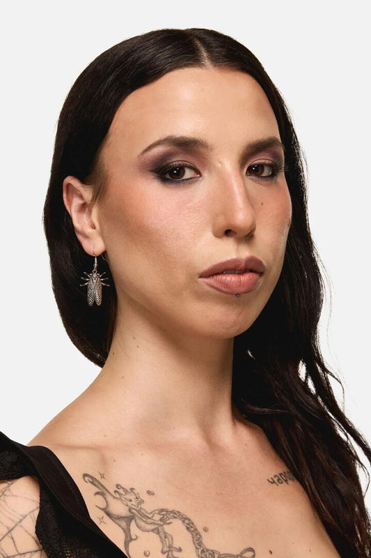 Image of Earrings. Productname: Cicada Earrings in Silver colour by brand - Dangerfield