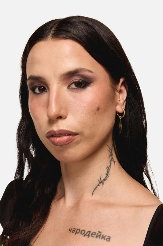 Image of Earrings. Productname: Gold Lightening Earrings in Gold colour by brand - Dangerfield