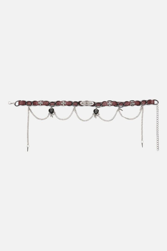 Image of Charms. Productname: Charm Choker in Dark Red colour by brand - Dangerfield