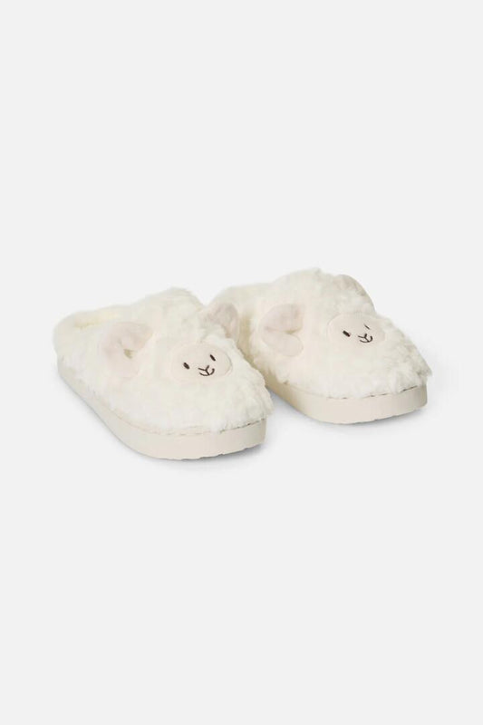 Image of Slippers. Productname: Sheep Slippers in White colour by brand - Princess Highway