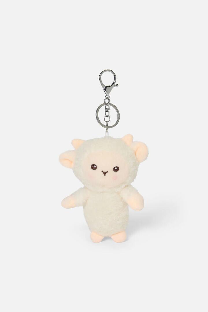 Image of Charms. Productname: Sheep Plush Bag Charm in White colour by brand - Princess Highway