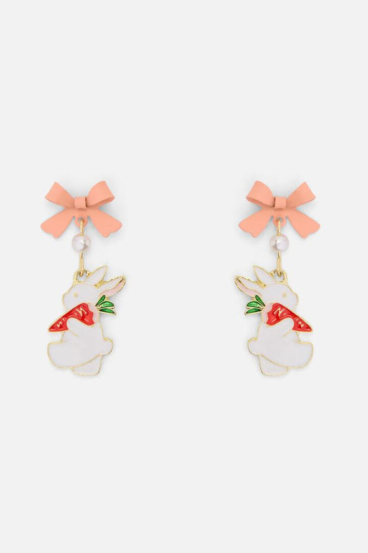 Image of Earrings. Productname: Rabbit Bow Earrings in Multi colour by brand - Princess Highway