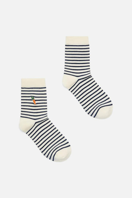 Image of Socks. Productname: Carrot Striped Sock in Cream colour by brand - Princess Highway