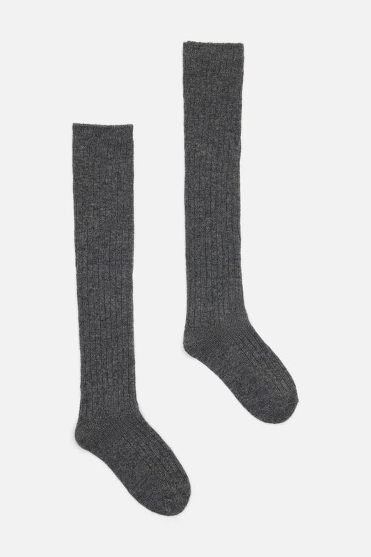 Image of Socks. Productname: Grey Long Rib Sock in Grey colour by brand - Princess Highway