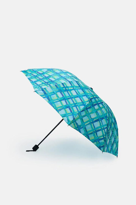 Image of Rain Umbrellas. Productname: Montage Check Umbrella in Print colour by brand - Gorman