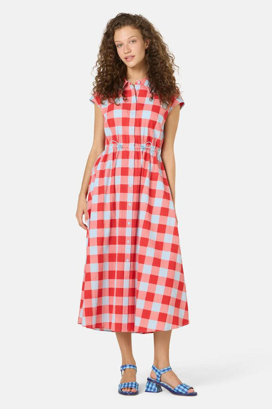 Image of Dresses. Productname: Gimme Gingham Midi Dress in Check colour by brand - Gorman