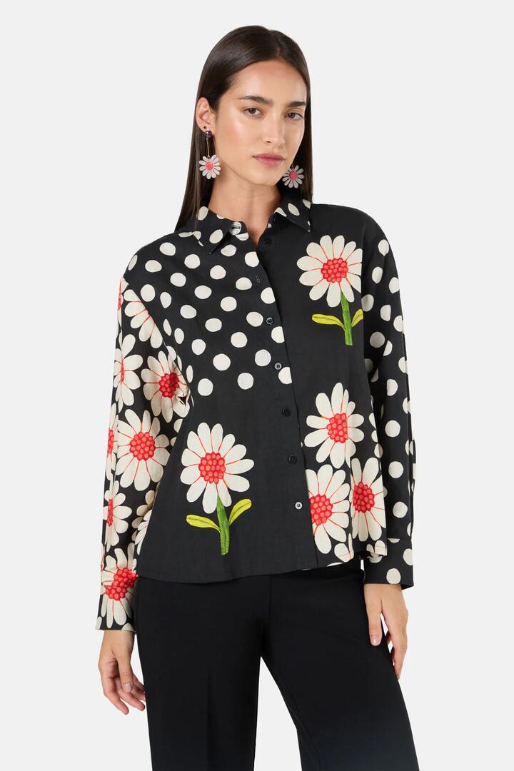Image of Shirts. Product name - Blooming Daisy Print Shirt in Print colour by brand - Gorman