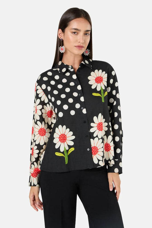 Image of Shirts. Product name - Blooming Daisy Print Shirt in Print colour by brand - Gorman