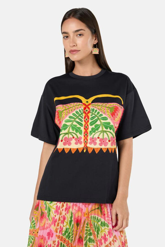Image of T-Shirts. Productname: Metamorphosis Oversized Tee in Black colour by brand - Gorman