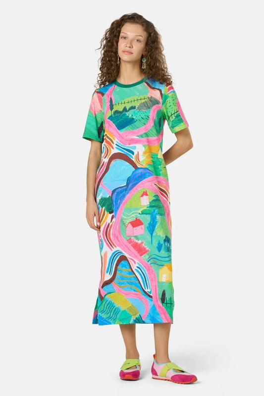 Image of Dresses. Productname: Mountain Magic Jersey Dress in Print colour by brand - Gorman