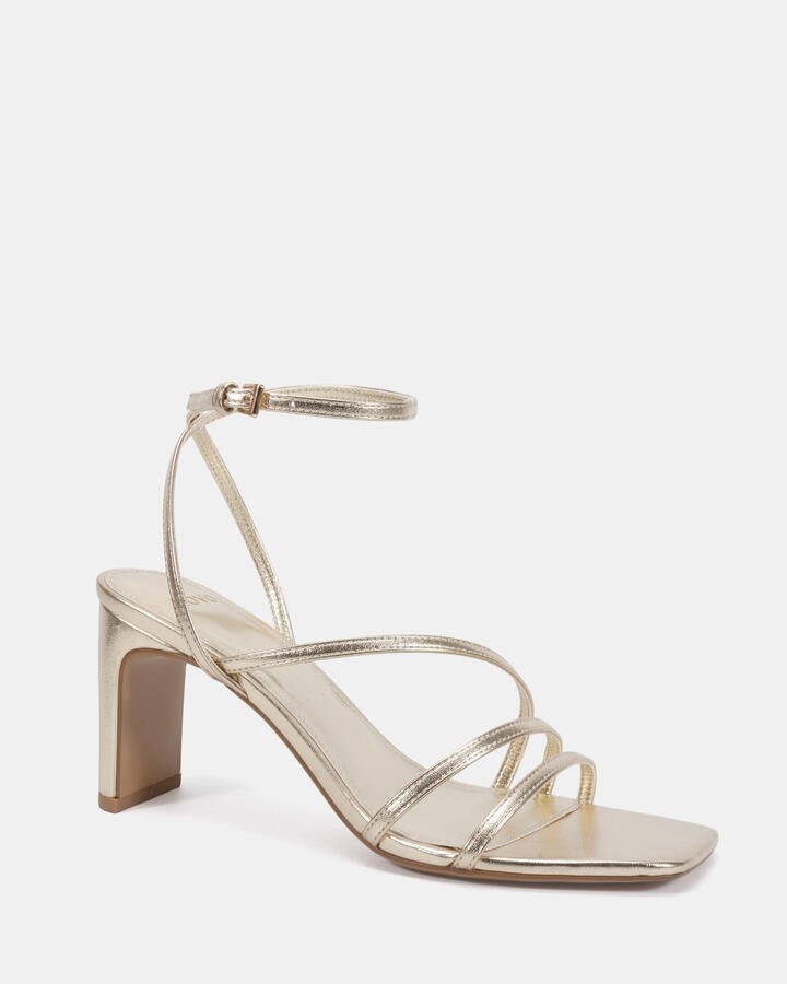 Image of Heels. Productname: Norte: Gold - Women's Strappy - High Heel in Metallic colour by brand - Novo