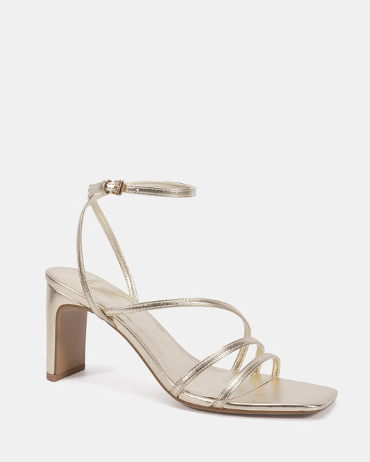 Image of Heels. Productname: Norte: Gold - Women's Strappy - High Heel in Metallic colour by brand - Novo