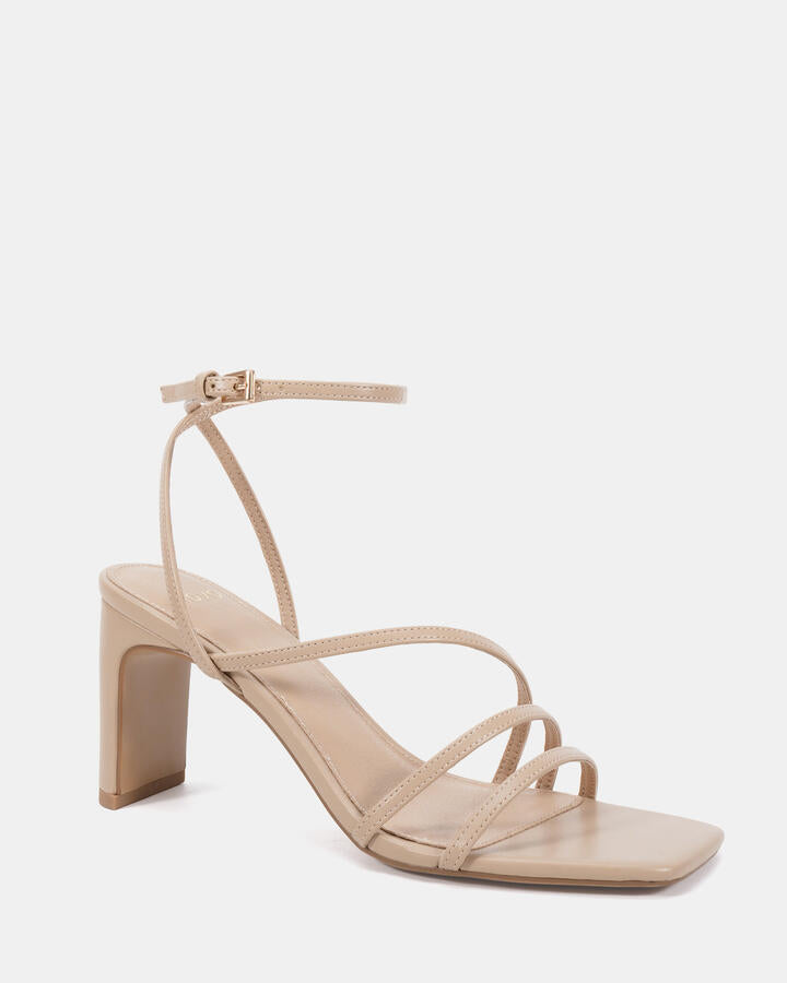 Image of Heels. Productname: Norte: Neutral Smooth - Women's Strappy - High Heel in Beige colour by brand - Novo