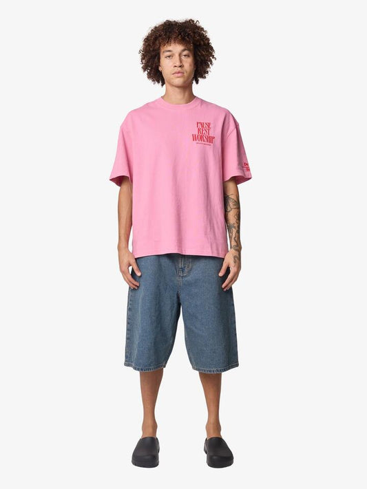 Image of T-Shirts. Productname: Deus Noise Complaint Tee in Prism Pink colour by brand - Deus