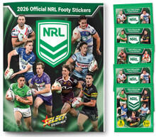 Image of Toys. Product name - 2026 Official NRL Footy Stickers Book Bundle in colour by brand - Toymate