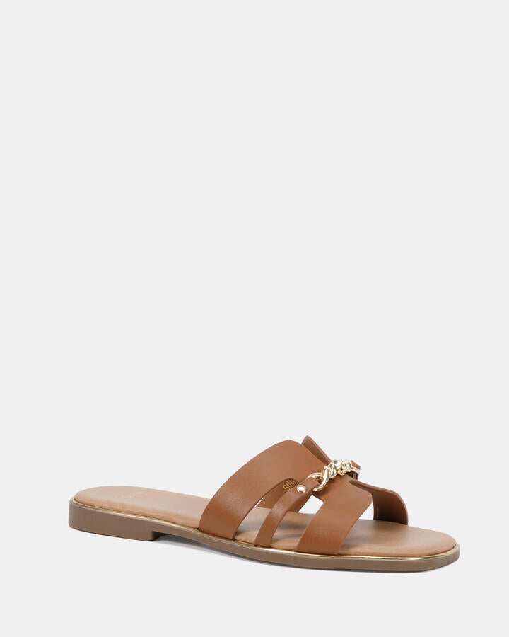 Image of Sandals. Productname: Sincerity: Caramel - Women's Thongs in Caramel colour by brand - Novo