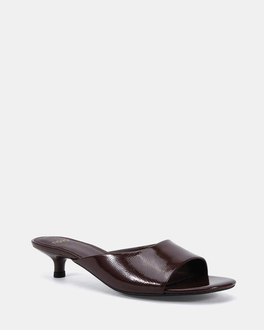 Image of Heels. Productname: Zori: Espresso Patent - Women's High Fashion in Espresso Patent colour by brand - Novo
