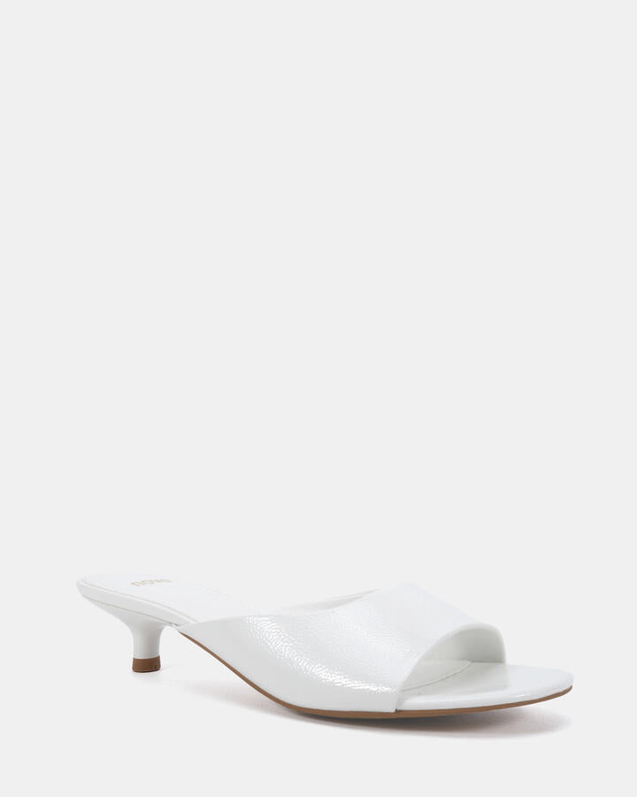 Image of Heels. Productname: Zori: White Patent - Women's High Fashion in White colour by brand - Novo