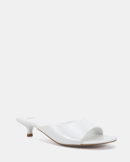 Image of Heels. Productname: Zori: White Patent - Women's High Fashion in White colour by brand - Novo
