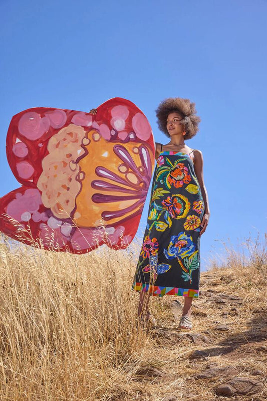 Image of Dresses. Productname: Floral Symphony Embroidered Dress in Print colour by brand - Gorman