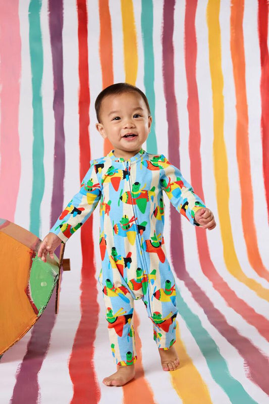 Image of Bodysuits. Productname: Flying Frogs Baby Onesie in Stripe colour by brand - Gorman